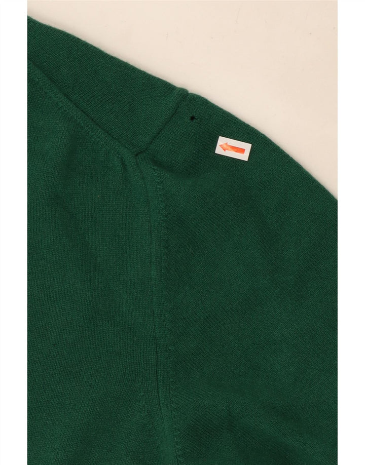 Gant Mens V-Neck Jumper Sweater XL Green Wool
