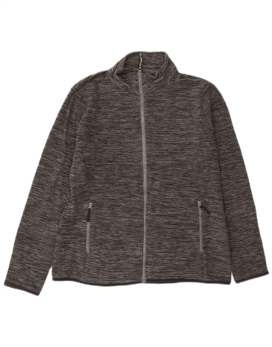 Mountain Warehouse Womens Fleece Jacket UK 14 Large Grey Flecked Polyester