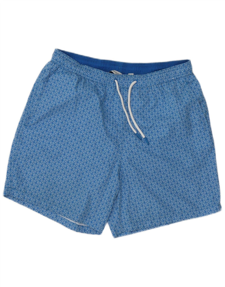 Marks & Spencer Mens Swimming Shorts Medium Blue Floral Polyester