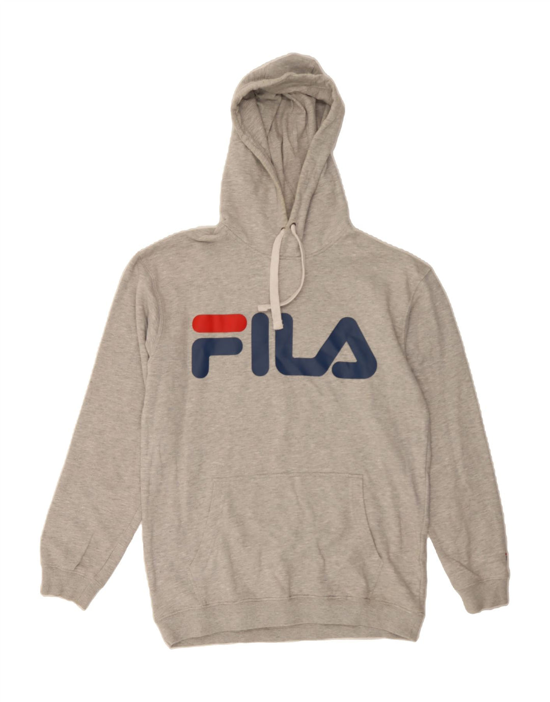 FILA Mens Graphic Hoodie Jumper  Medium Grey Cotton Vintage Fila and Second-Hand Fila from Messina Hembry 