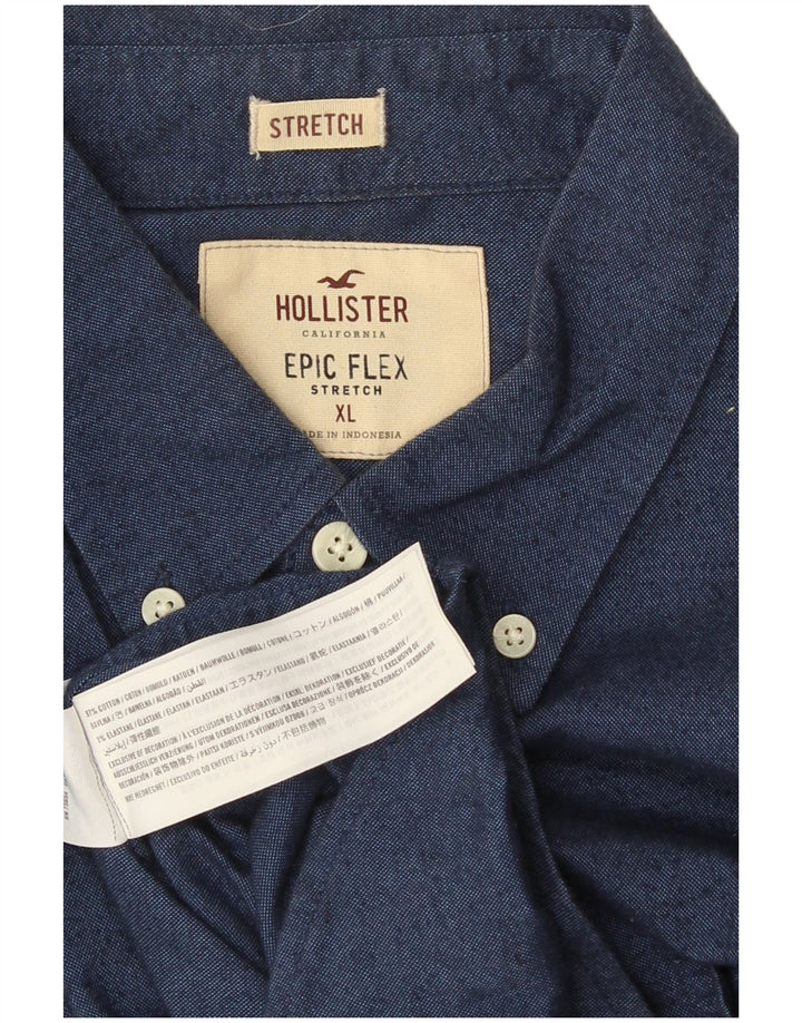Hollister Mens Shirt XL Blue Cotton