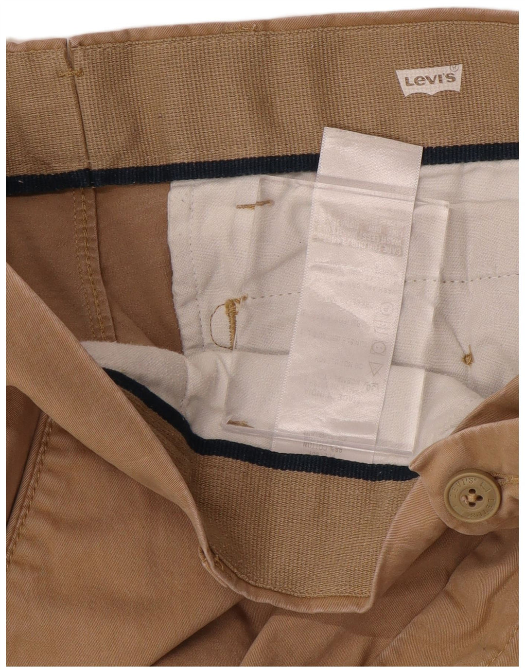 LEVI'S Mens Slim Chino Trousers W32 L31  Beige Cotton