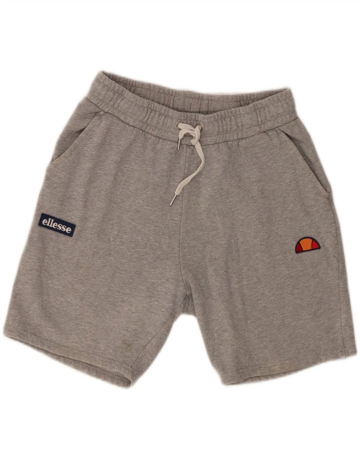Ellesse Mens Graphic Sport Shorts Small  Grey Cotton