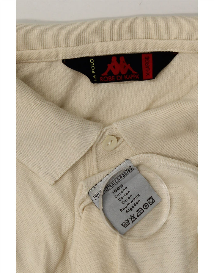Kappa Mens Polo Shirt XL White Cotton