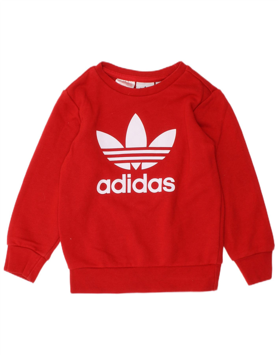 ADIDAS Girls Graphic Sweatshirt Jumper 2-3 Years Red Cotton