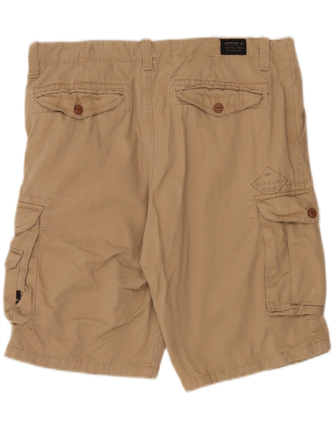QUIKSILVER Mens Cargo Shorts W34 Large Beige Cotton