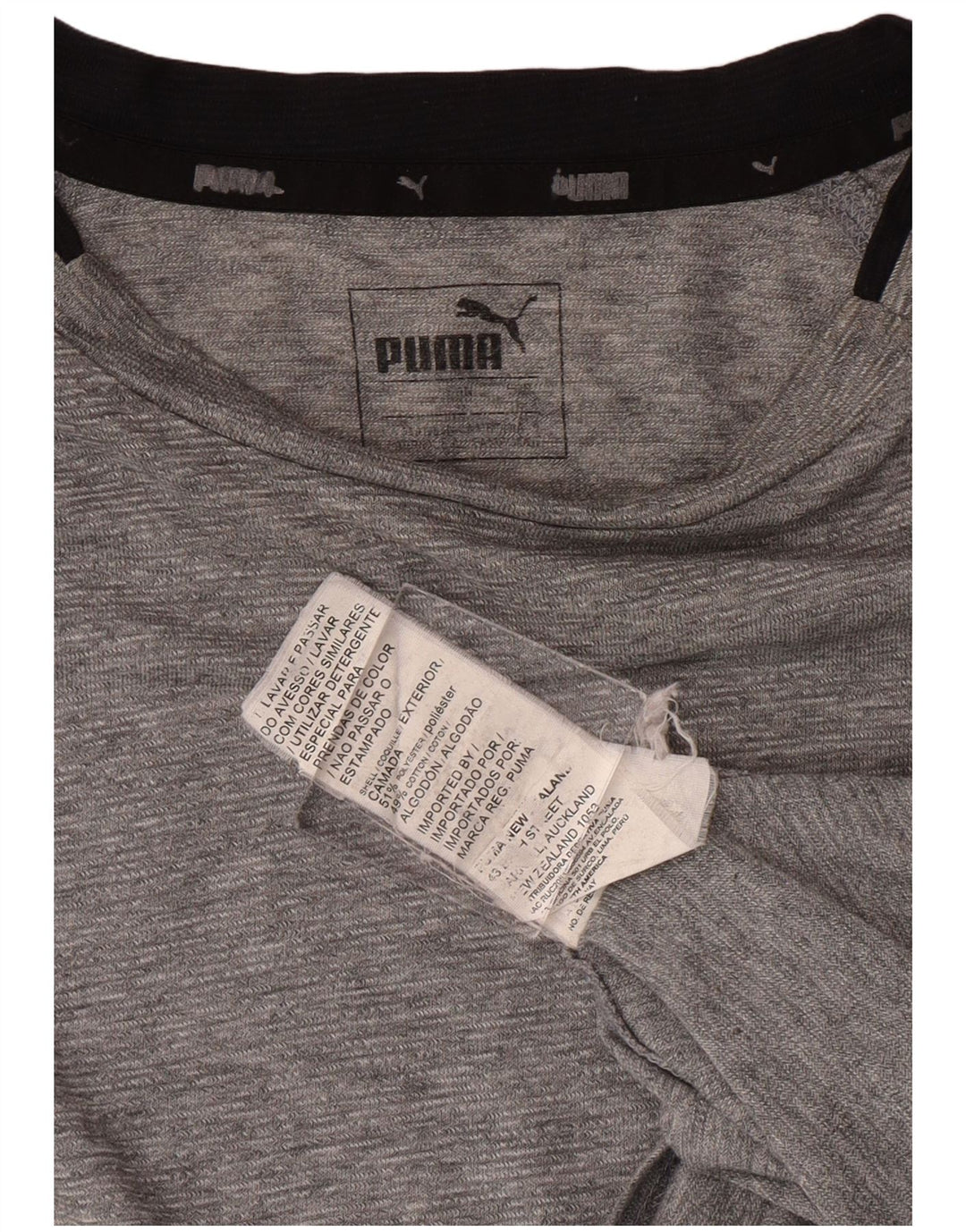 Puma Mens T-Shirt Large Grey Polyester