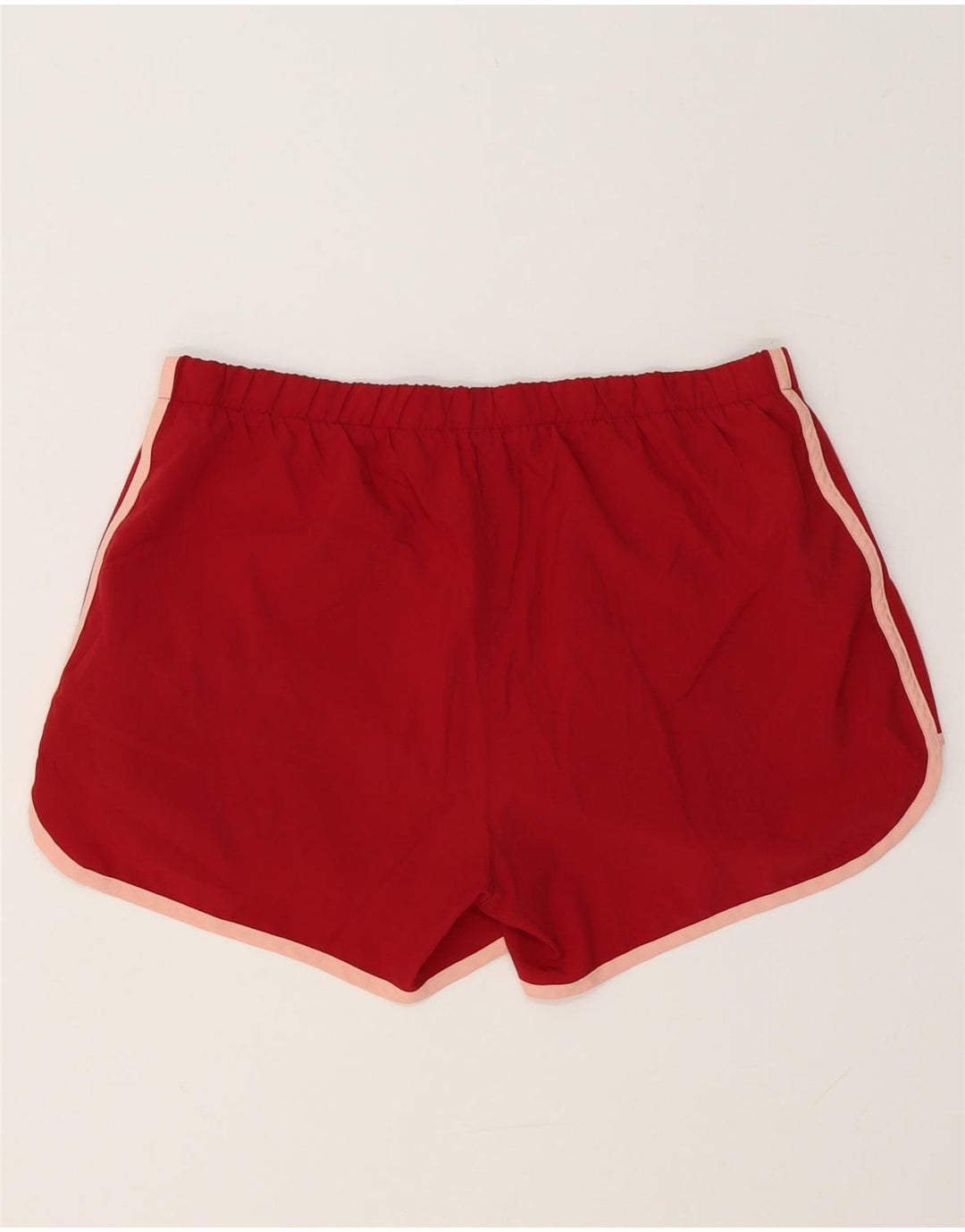 ADIDAS Womens Climalite Sport Shorts UK 14 Large Red Polyester