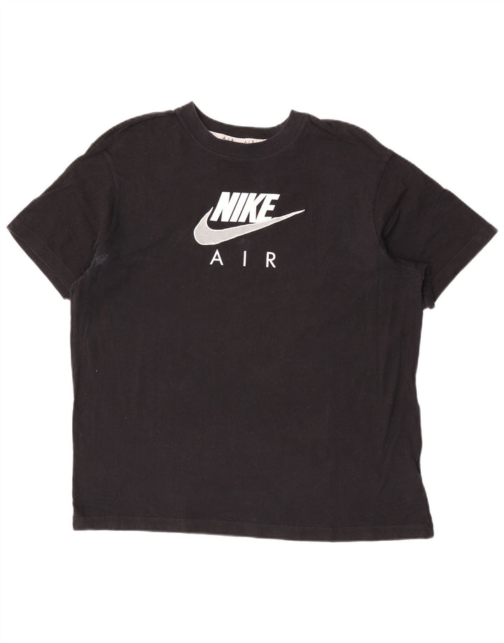Nike Mens Graphic T-Shirt Top Medium Black Cotton