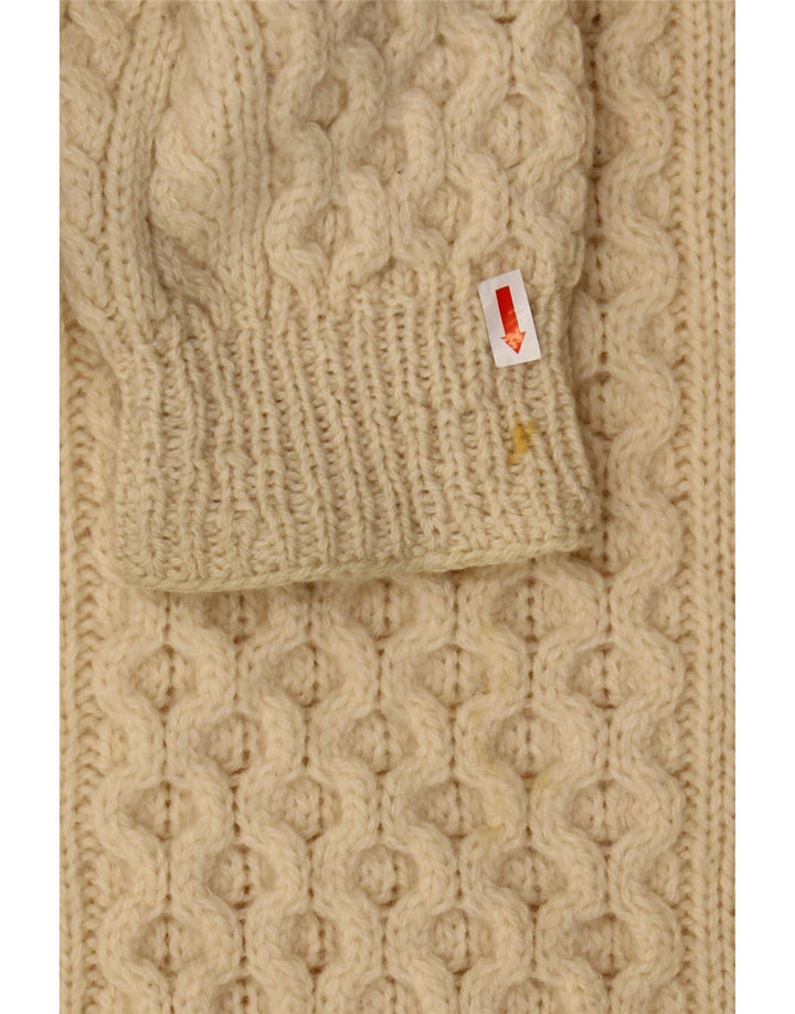 REPLAY Mens Crew Neck Jumper Sweater XL Off White Wool