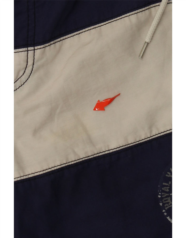 CONTE OF FLORENCE Mens Swimming Shorts Medium  Navy Blue Colourblock