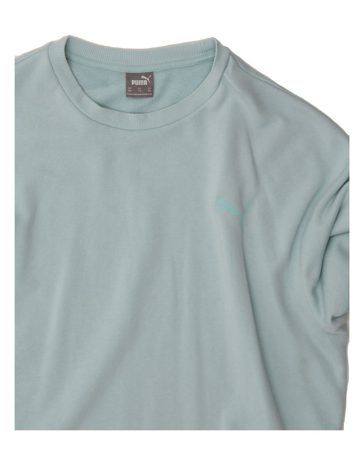 PUMA Mens Sweatshirt Jumper 2XL Turquoise Vintage Puma and Second-Hand Puma from Messina Hembry 