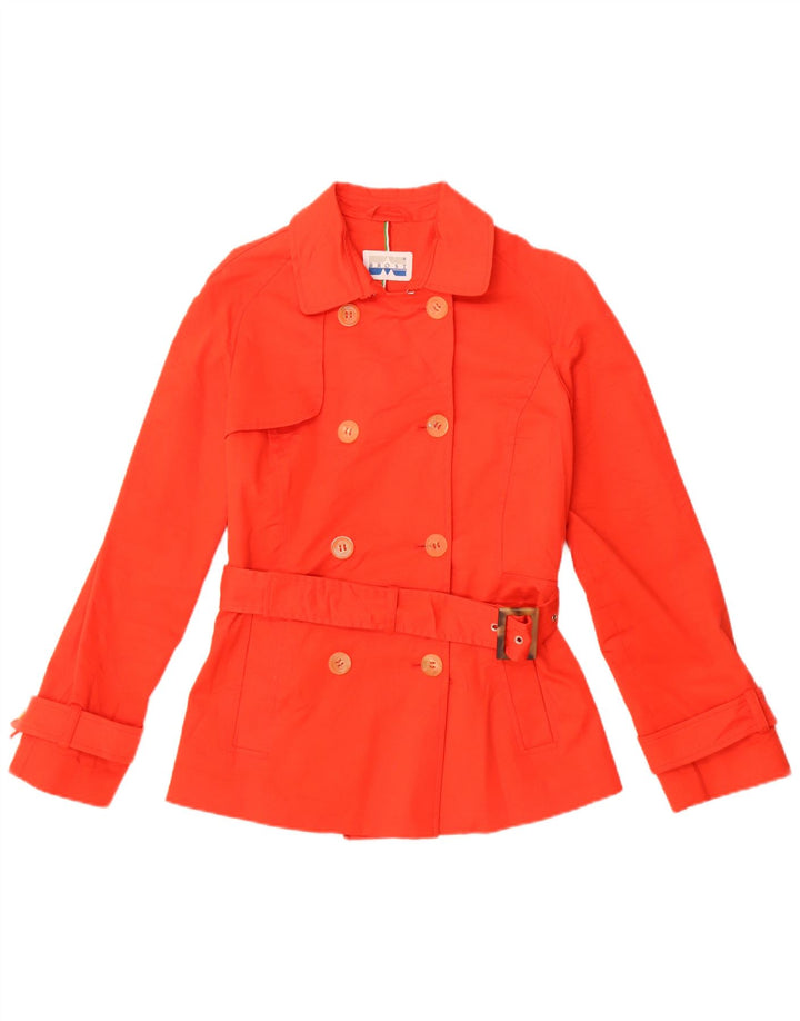 Vintage Womens Pea Coat IT 44 Medium Red Cotton