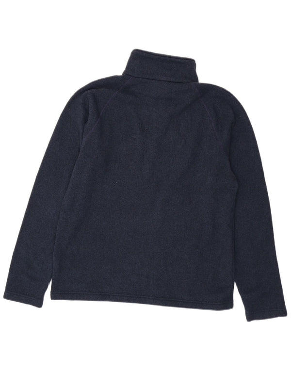 THE NORTH FACE Mens Zip Neck Sweatshirt Jumper Large Navy Blue Flecked