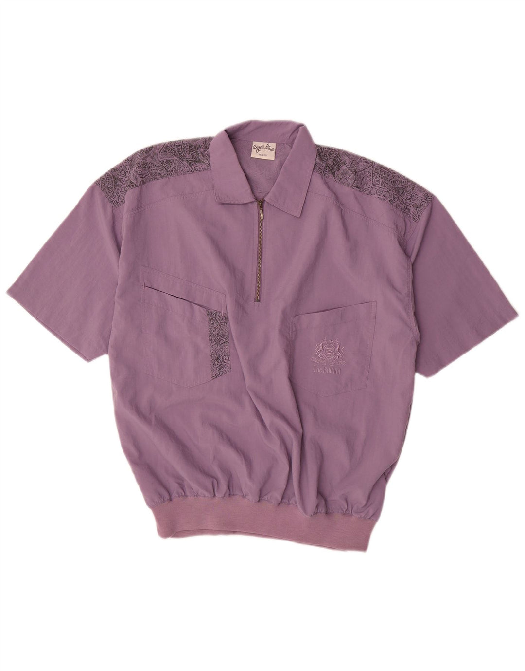 ANGELO LITRICO Mens Graphic Pullover Shirt Size 48/50  Medium Purple