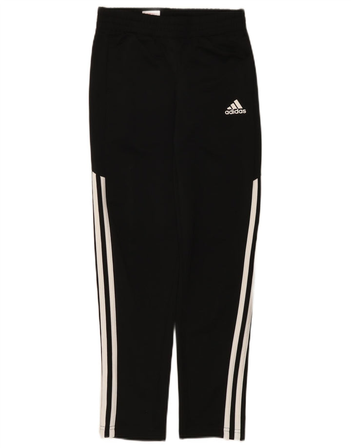 Adidas Boys Tracksuit Trousers 9-10 Years Black Polyester