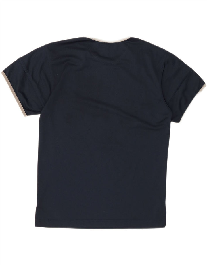 ADIDAS Boys T-Shirt Top 13-14 Years Navy Blue Polyester
