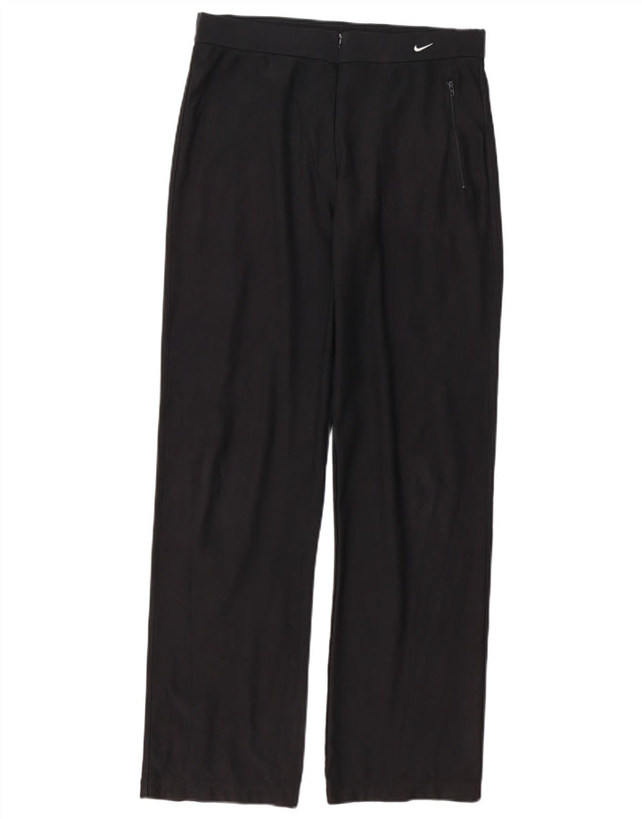 NIKE Womens Dri Fit Tracksuit Trousers US 8/10 Medium  Black Polyester