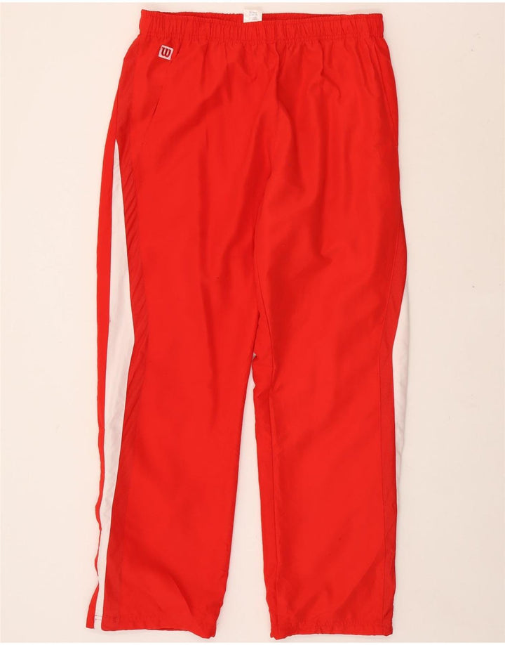 WILSON Womens Tracksuit Trousers UK 18 XL Red Polyester Vintage Wilson and Second-Hand Wilson from Messina Hembry 