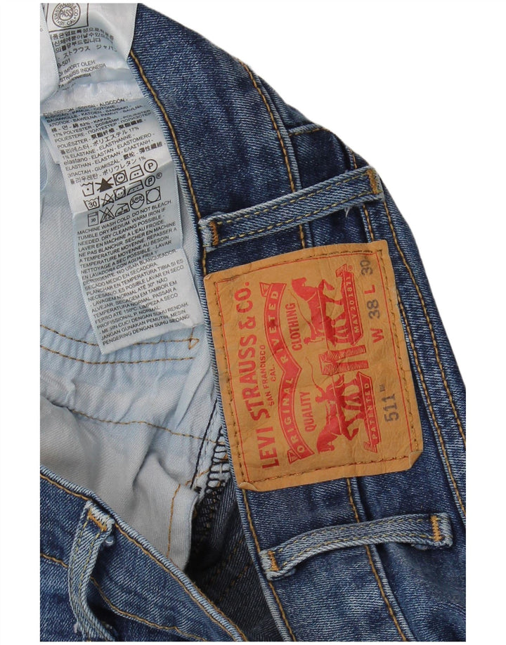 Levi's Mens 511 Slim Jeans W38 L30 Blue Cotton