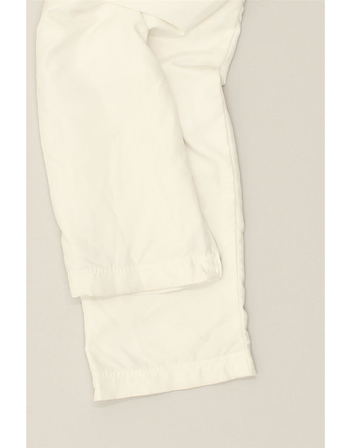 SERGIO TACCHINI Womens Tracksuit Trousers UK 14 Large White Polyester | Vintage Sergio Tacchini | Thrift | Second-Hand Sergio Tacchini | Used Clothing | Messina Hembry 