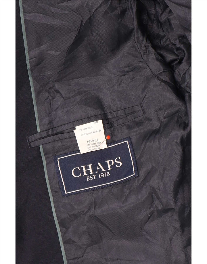 Chaps Boys 2 Button Blazer Jacket 11-12 Years Navy Blue Polyester