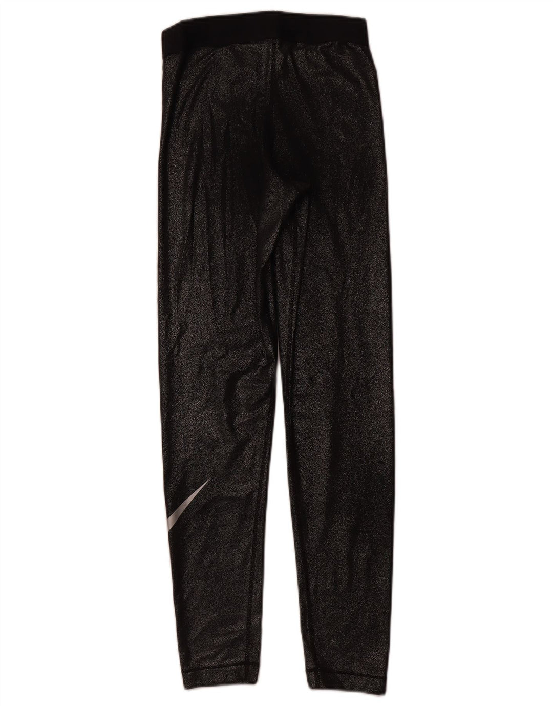 NIKE Womens Dri Fit Graphic Leggings UK 8 Small Black Polyester