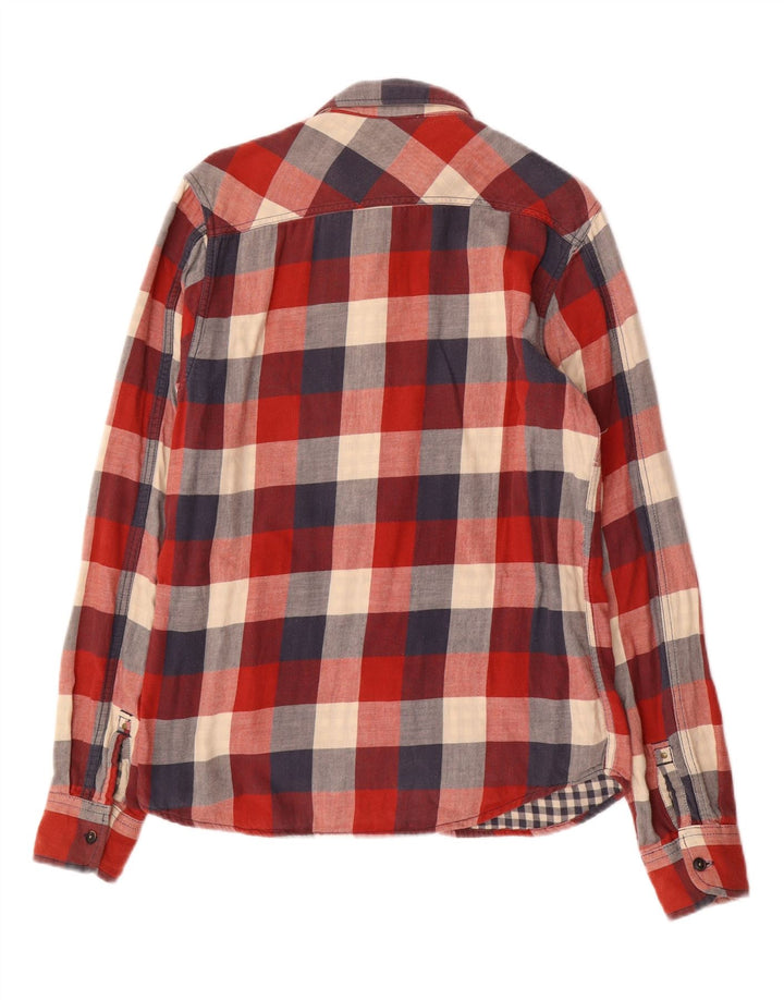 SCOTCH & SODA Mens Flannel Shirt Medium Red Check Cotton
