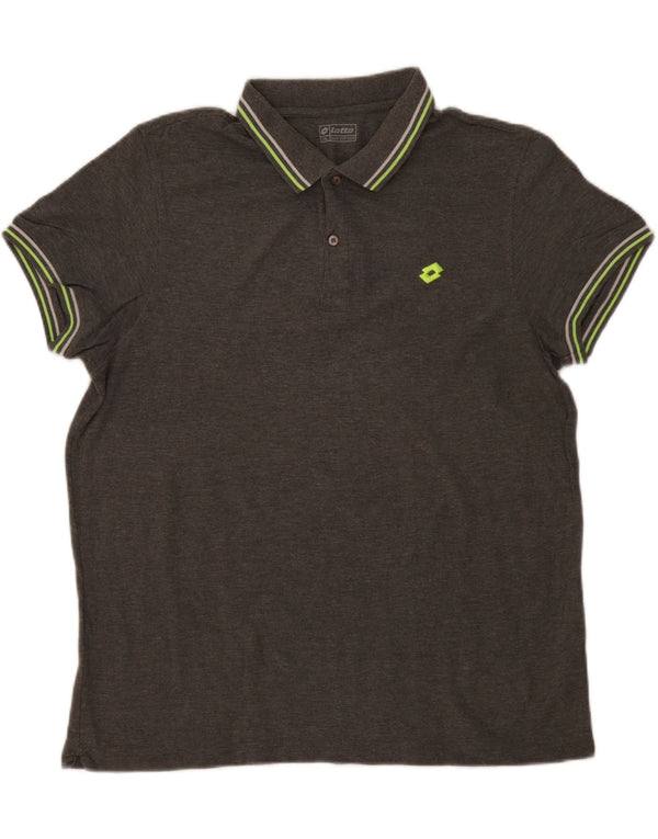 Lotto Mens Polo Shirt 2XL Grey Cotton