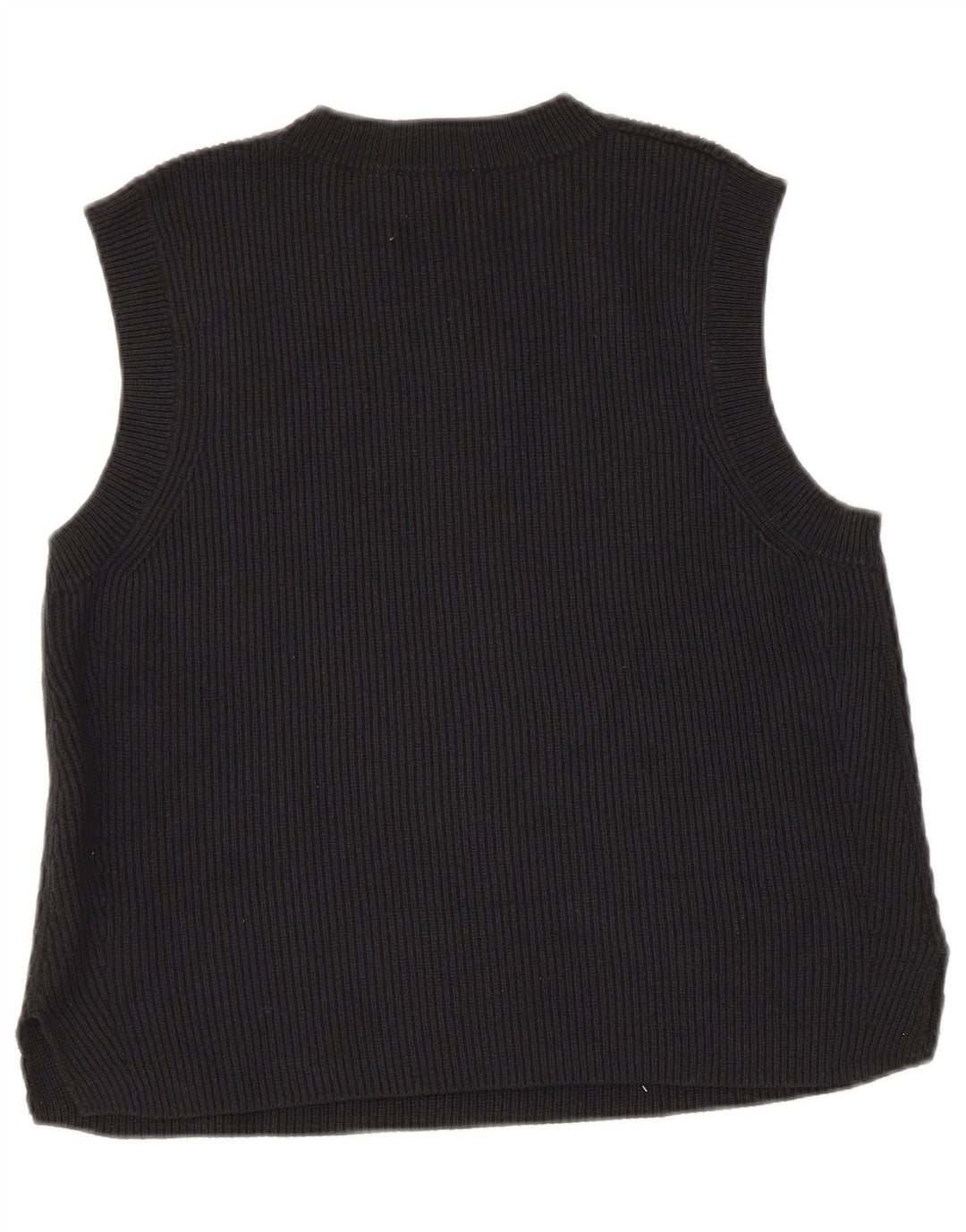 JIGSAW Womens Vest Tank Top UK 10 Small Black Cotton