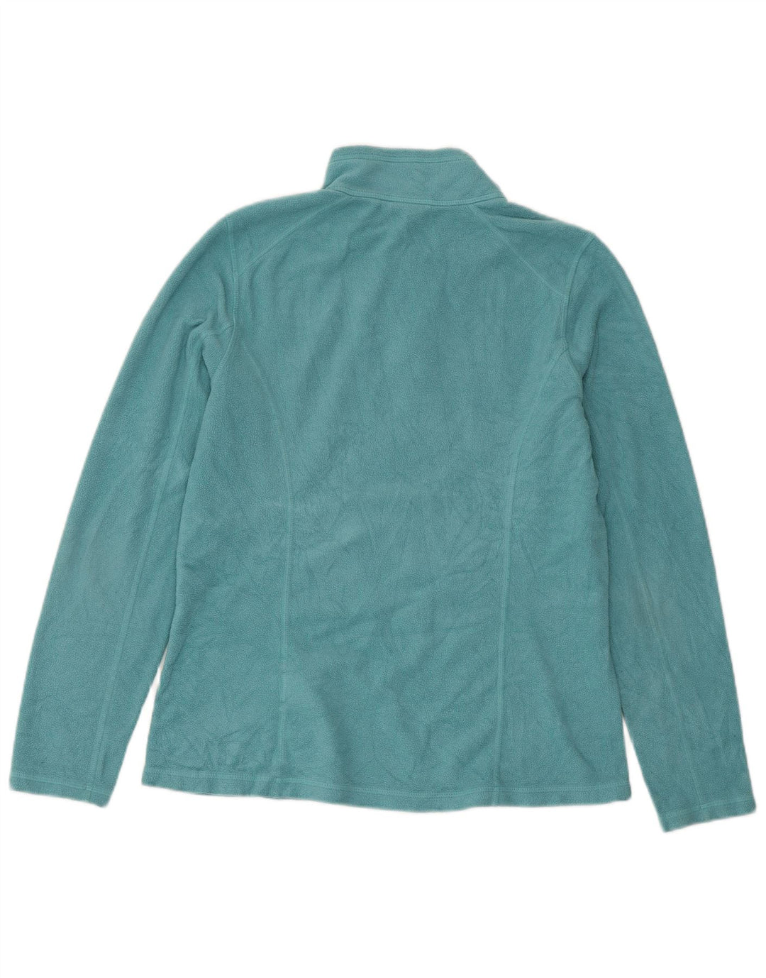 THE NORTH FACE Womens Zip Neck Fleece Jumper UK 12 Medium Turquoise