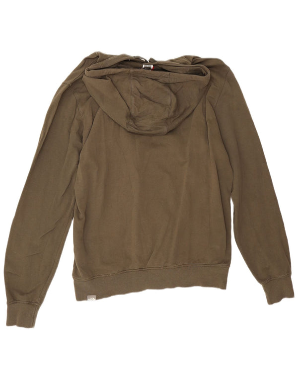 The North Face Mens Graphic Hoodie Jumper Large Khaki Cotton