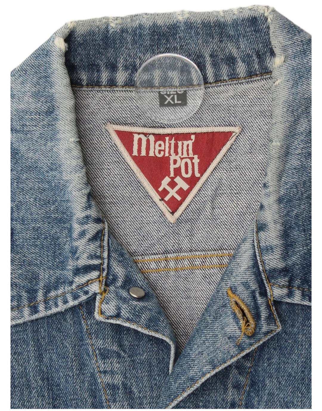 Meltin' Pot Womens Denim Jacket UK 18 XL Blue Cotton