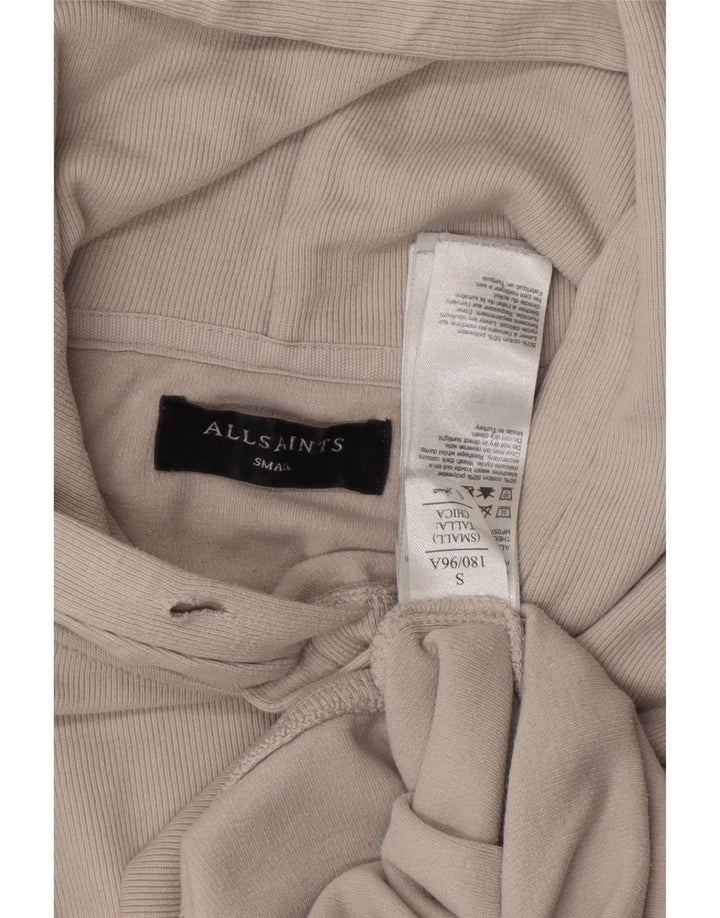 ALL SAINTS Mens Hoodie Jumper Small Grey Cotton