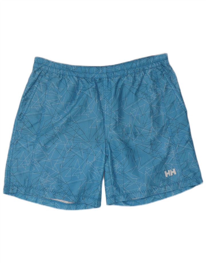Helly Hansen Mens Swimming Shorts XL  Blue Geometric Polyester