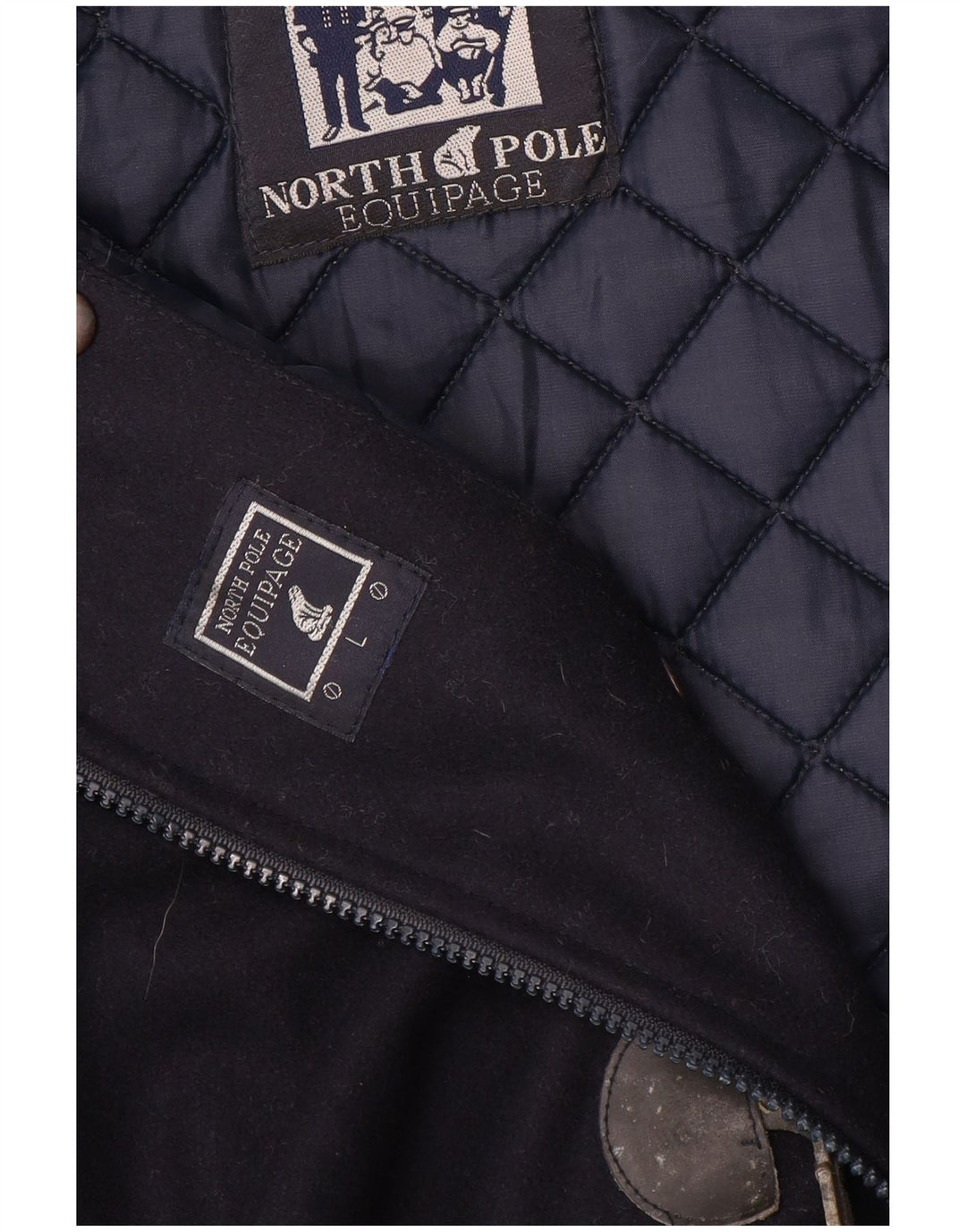 NORTH POLE Mens Duffle Coat UK 40 Large Navy Blue Wool