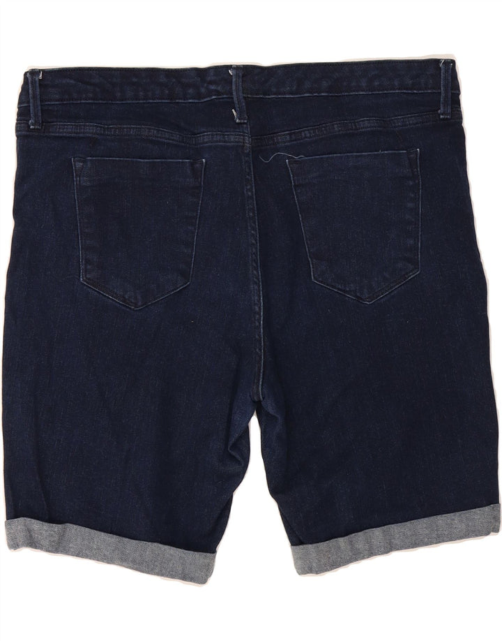 MOSSIMO Womens Bermuda Mid Rise Denim Shorts W36 XL Navy Blue Vintage Mossimo and Second-Hand Mossimo from Messina Hembry 