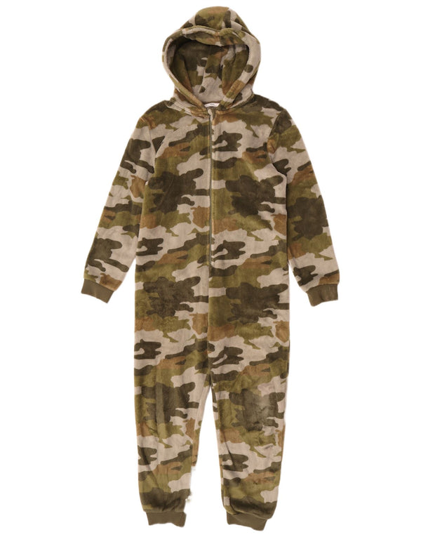 Marks & Spencer Boys Long Sleeve Jumpsuit 11-12 Years Khaki Camouflage