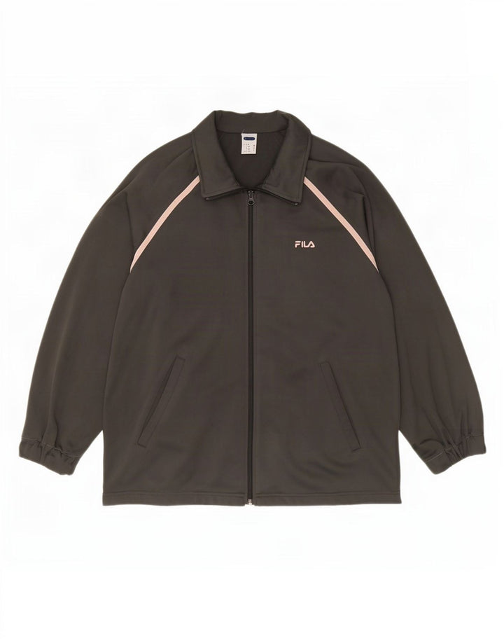 Fila Mens Tracksuit Top Jacket Medium Grey Polyester