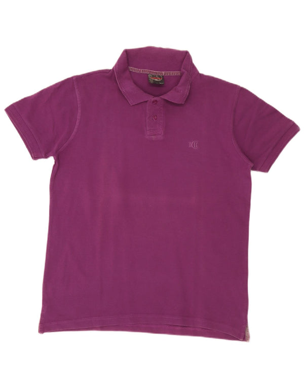 Vintage Mens Polo Shirt Medium Purple Cotton