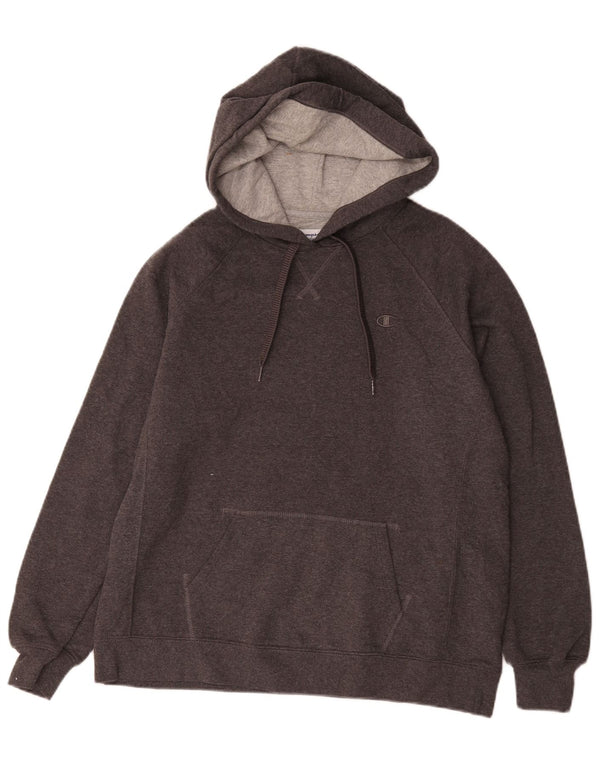 Champion Mens Hoodie Jumper XL Grey Cotton
