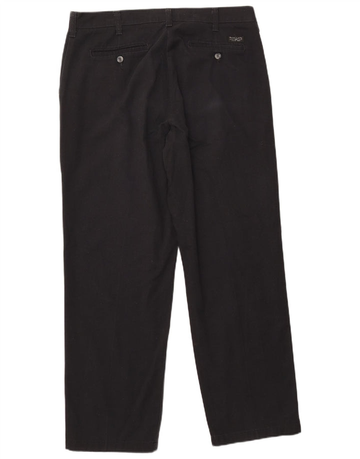 LEE Mens Straight Chino Trousers W34 L30 Black Cotton