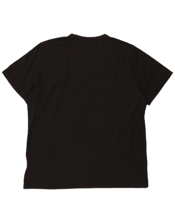 Puma Mens Graphic T-Shirt Top XL Black Polyester