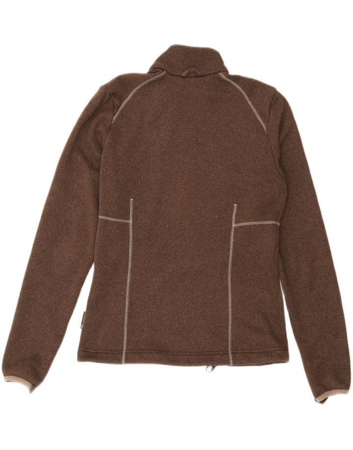 JACK WOLFSKIN Womens Tracksuit Top Jacket UK 10 Small Brown Polyester