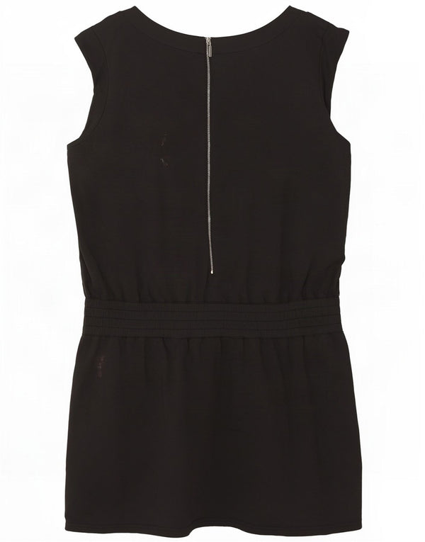 Oasis Womens Sleeveless Sheath Dress UK 16 Large Black Cotton
