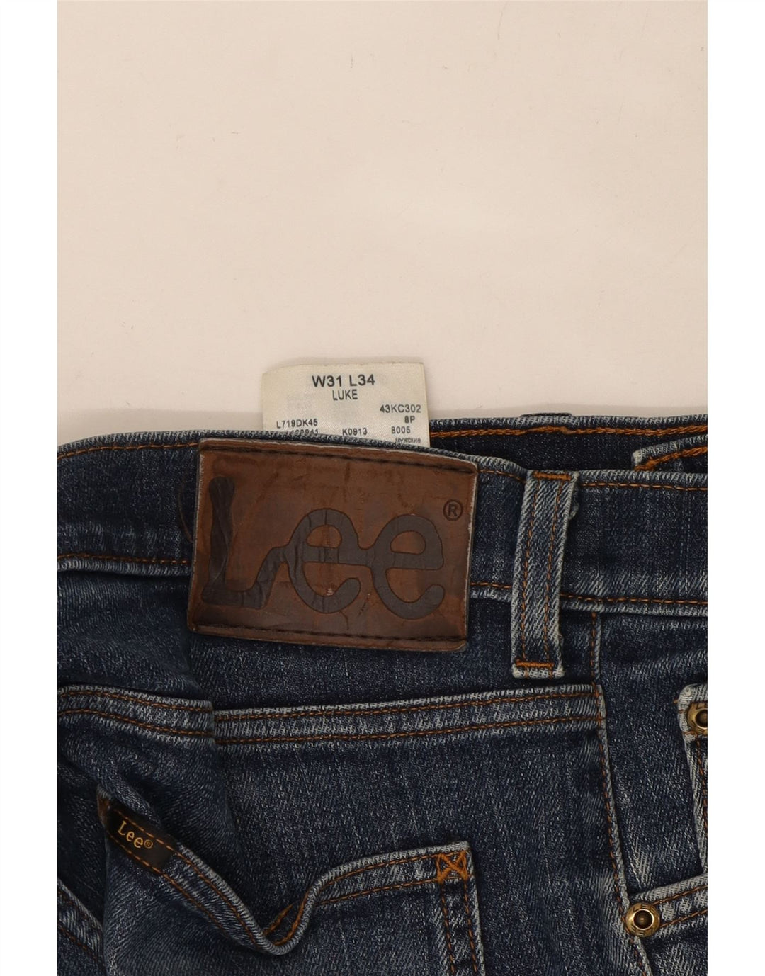 LEE Womens Luke Slim Jeans W31 L32 Blue Cotton Vintage Lee and Second-Hand Lee from Messina Hembry 