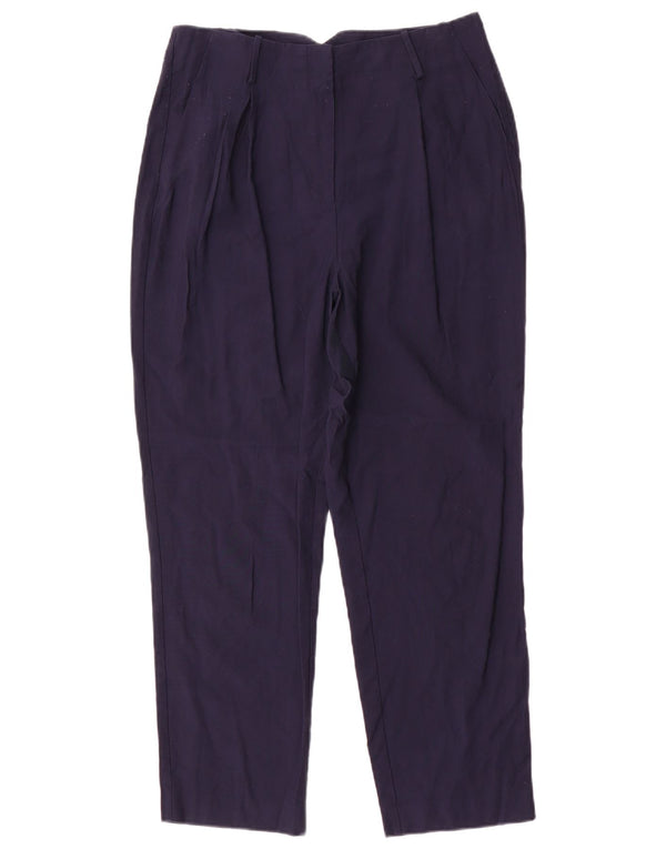 JOHN LEWIS Womens Straight Chino Trousers UK 12 Medium W30 L28 Navy Blue