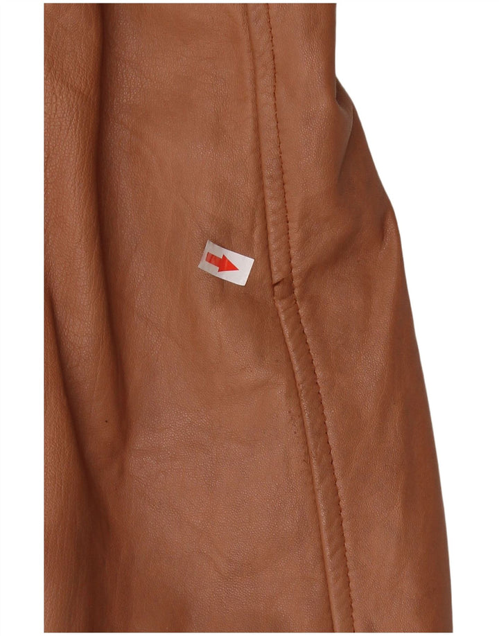 Vintage Womens Oversized Shearling Jacket UK 16 Large Brown