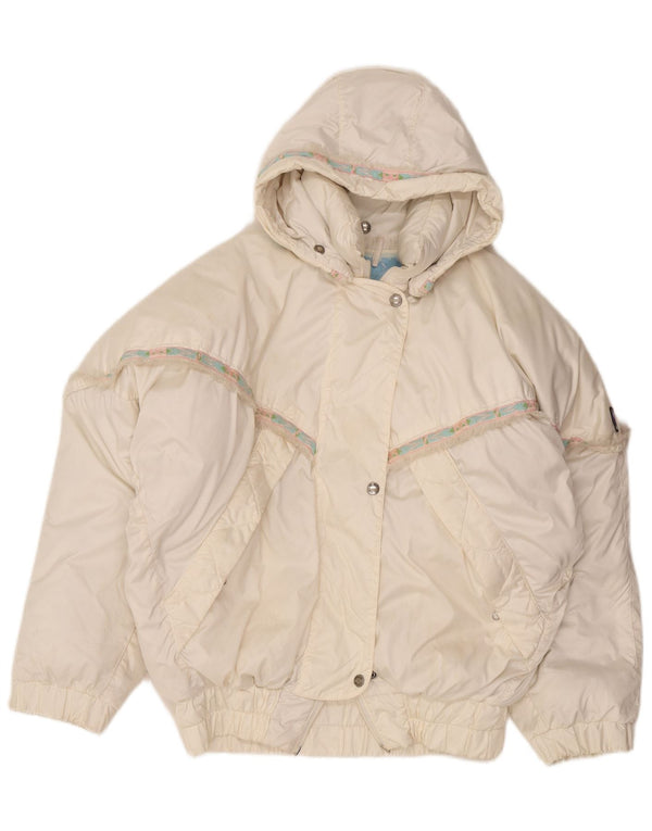 Millet Womens Hooded Oversized Padded Jacket EU 40 Medium White Polyamide