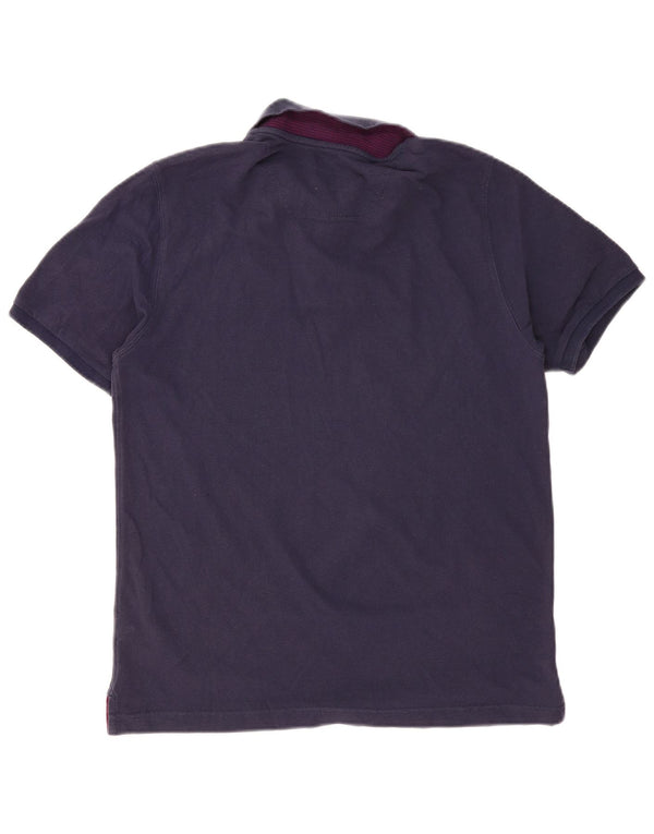 JOULES Mens Classic Fit Polo Shirt Medium Navy Blue Cotton